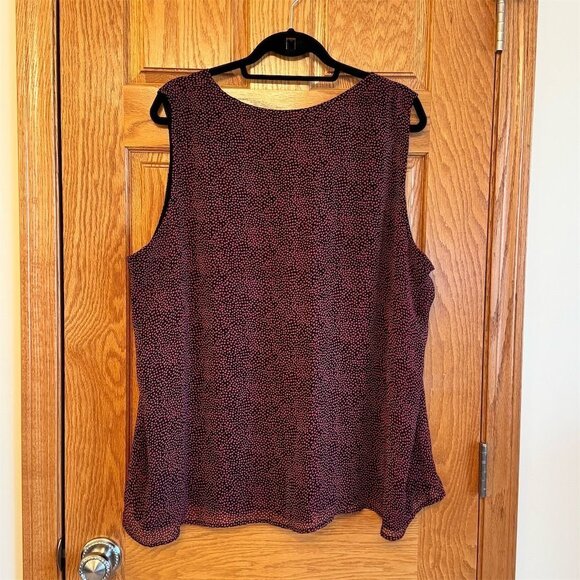 Covington Woman Plus Size Polka Dot Sleeveless Blouse 24-26W 3X - Picture 3 of 5